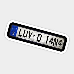 LUV - D 14N4 Car license plates Sticker